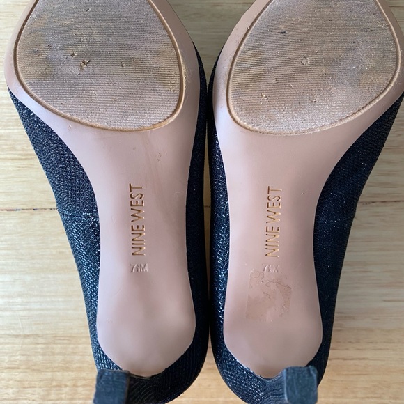 NINE WEST | Glamorous Black Sparkle Party Shoes - Picture 5 of 5